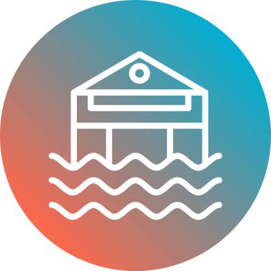 güzel tekne vektör çizgisi simgesi