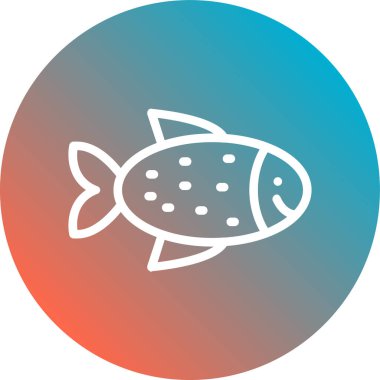 balık simgesi vektör illüstrasyonu