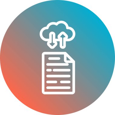 soyut arkaplanda bulut dosyası izole edildi