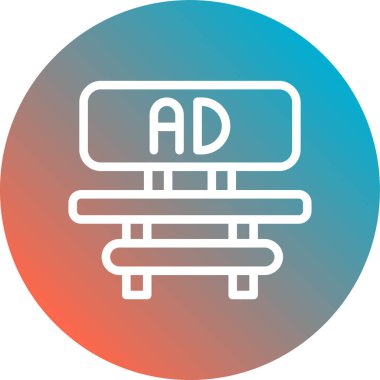 Simge vektör illüstrasyonu reklam ediliyor