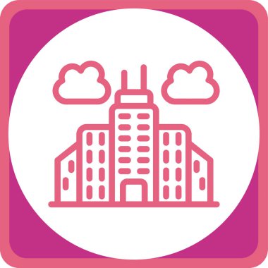 Şehir binası simgesi, modern tasarım