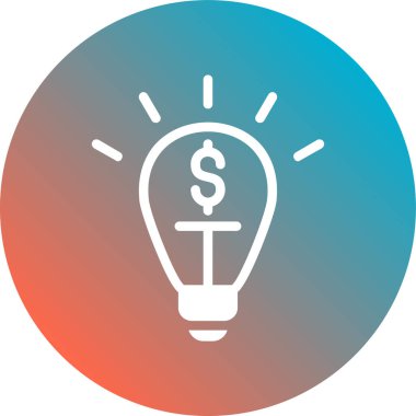 Ampul simgesi soyut bir grupta izole edildi