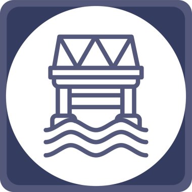 Su. Web simgesi basit illüstrasyon