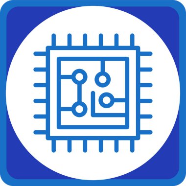 çip simgesi, vektör illüstrasyonu basit tasarım