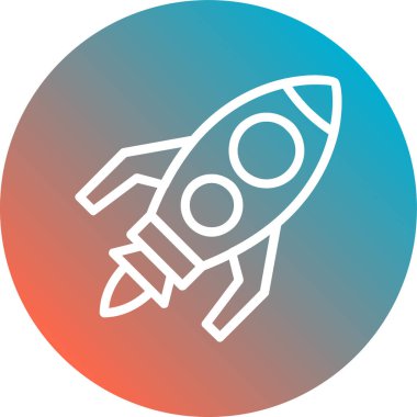 roket ikonu vektör illüstrasyonu