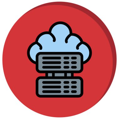 bulut sunucu vektör simgesi