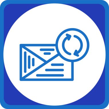 E-posta. Web simgesi basit illüstrasyon