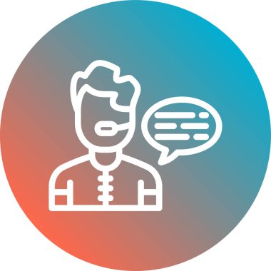 Sohbet simgesinin vektör illüstrasyonu