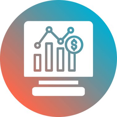 İş ve finans simgesinin vektör illüstrasyonu
