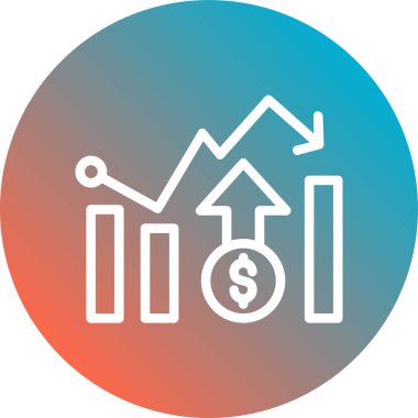 Para simgesinin vektör simgesi, vektör illüstrasyonu