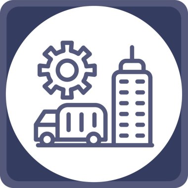 Fabrika simgesi vektör illüstrasyonu