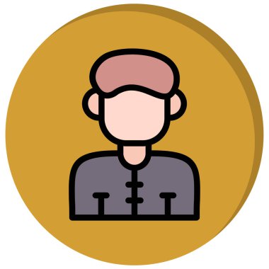 Adamım. Web simgesi basit illüstrasyon