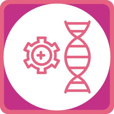 dna. Web simgesi basit illüstrasyon