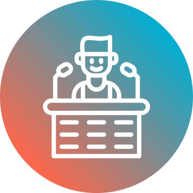 İş adamı simgesi vektör illüstrasyonu