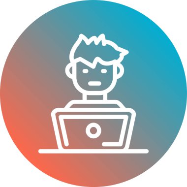 Bilgisayar. Web simgesi basit illüstrasyon