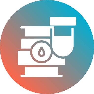 Yağ varili simgesi, vektör illüstrasyonu