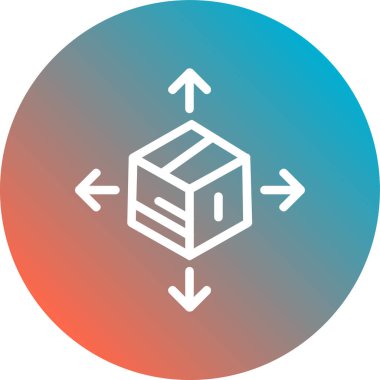 Teslimat kutusu simgesi, vektör çizim