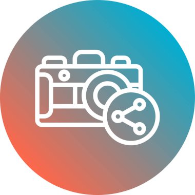 kamera simgesi vektör illüstrasyonu