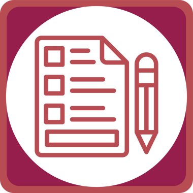 Belge web simgesini, basit vektör illüstrasyonunu düzenle