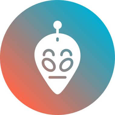 Benzersiz uzaylı vektör simgesi