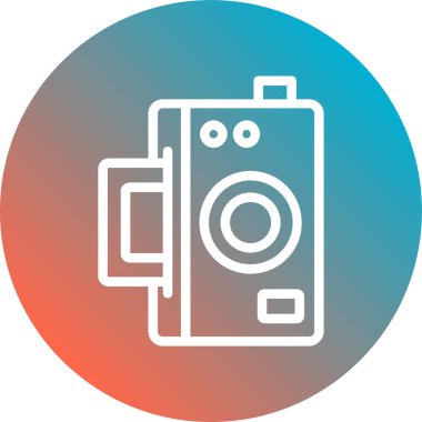 Kamera simgesi, vektör illüstrasyonu