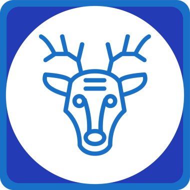 Ren geyiği ikonu vektör çizimi