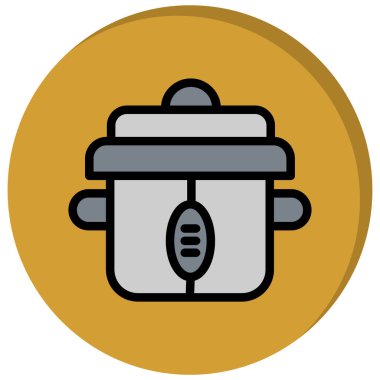 yemek kabı simgesi, vektör illüstrasyonu