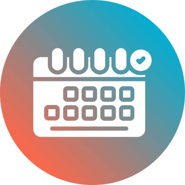 Takvim simgesi, vektör çizimi