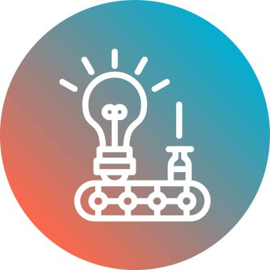 ampul vektör çizgi simgesi