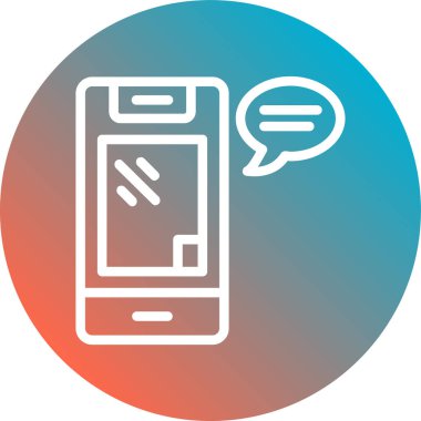 Cep telefonu simgesinin vektör illüstrasyonu