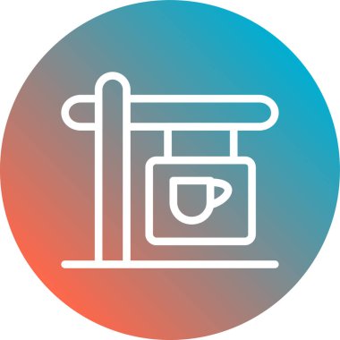 kahve fincanı simgesi, vektör illüstrasyonu