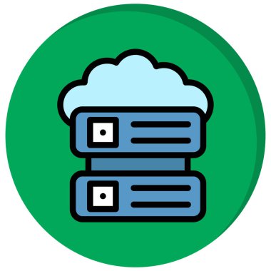 Bulut Sunucusu. Basit illüstrasyon