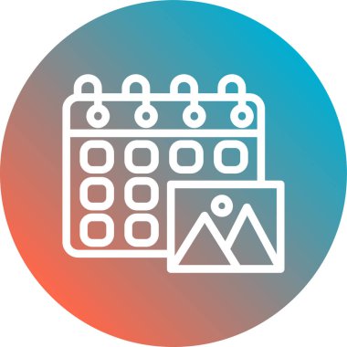 Takvim simgesinin vektör illüstrasyonu