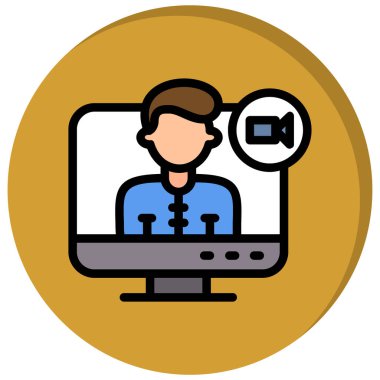 video. Web simgesi basit illüstrasyon