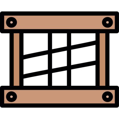 Ahşap çit simgesi, anahat stili