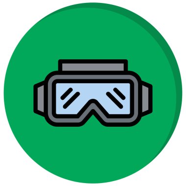 Vektör gözlüğü simgesi illüstrasyonu