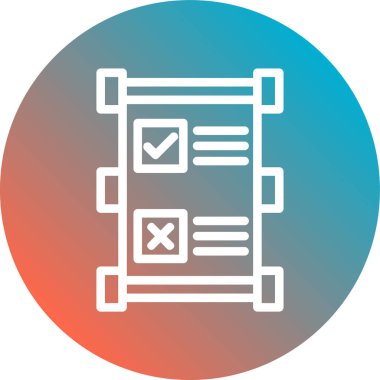 Kontrol listesi. Web simgesi basit illüstrasyon