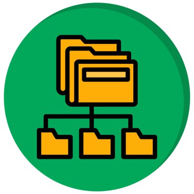 dosya dizini simgesi, vektör illüstrasyonu