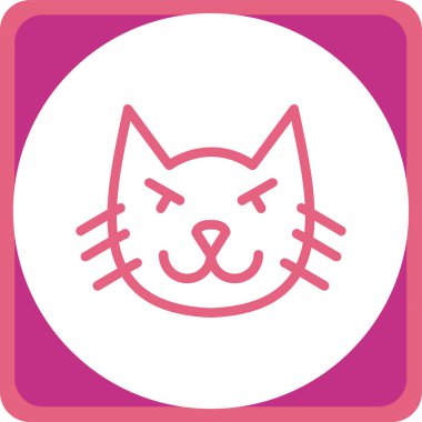kedi yüz vektör simgesi