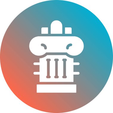 Benzin istasyonu simgesinin vektör illüstrasyonu