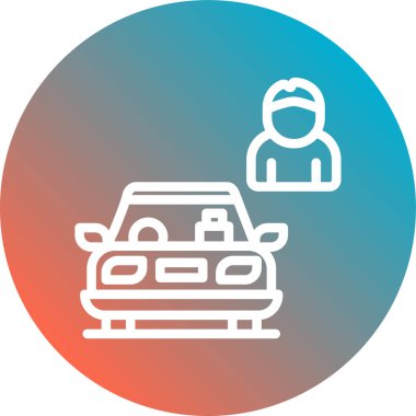 araba simgesi vektör illüstrasyonu