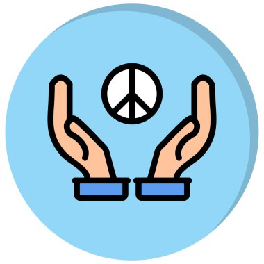 Barış rengi ikonu vektör illüstrasyonu