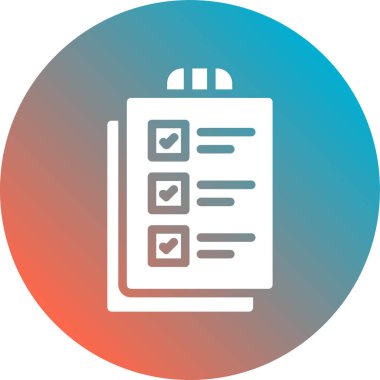 Kontrol listesi simgesi vektör illüstrasyonu