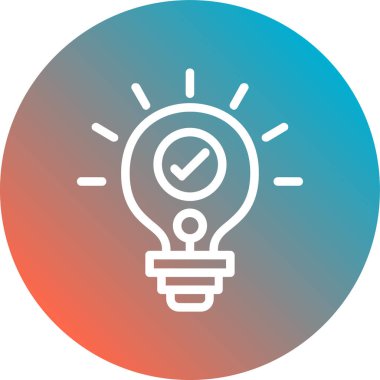 Dairesel vektör simgesine sahip ampul