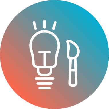 ampul simgesi, vektör illüstrasyonu