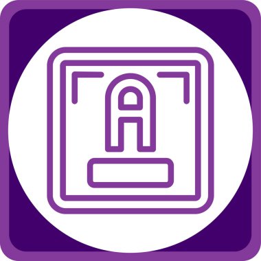 Kapı simgesinin vektör illüstrasyonu