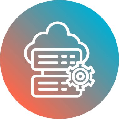 Bulut simgesinin vektör illüstrasyonu