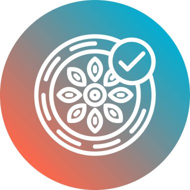 Çiçek simgesinin vektör illüstrasyonu