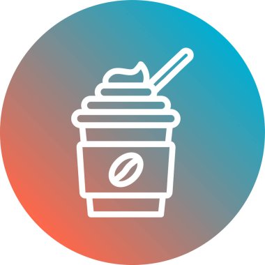 Kahve simgesinin vektör illüstrasyonu