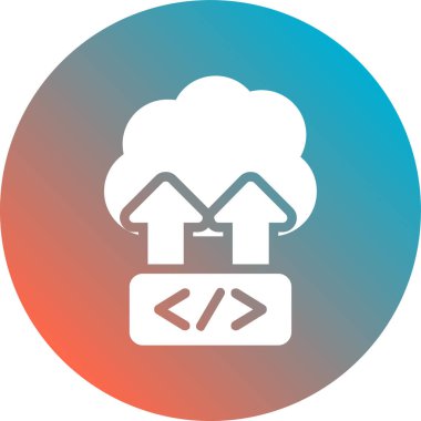 Bulut hesaplama simgesi vektör illüstrasyonu